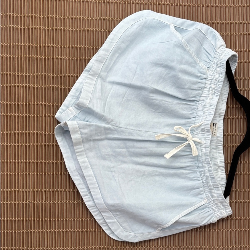 Billabong Light Blue Drawstring Casual Cotton Beach Shorts - Picture 6 of 6